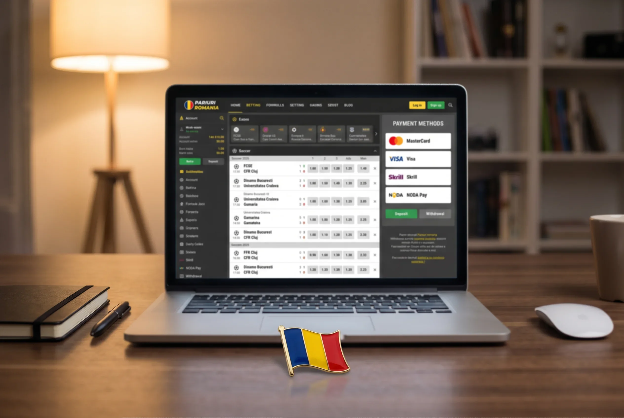Operatori de pariuri sportive din Romania care accepta NodaPay ca metoda de plata open banking